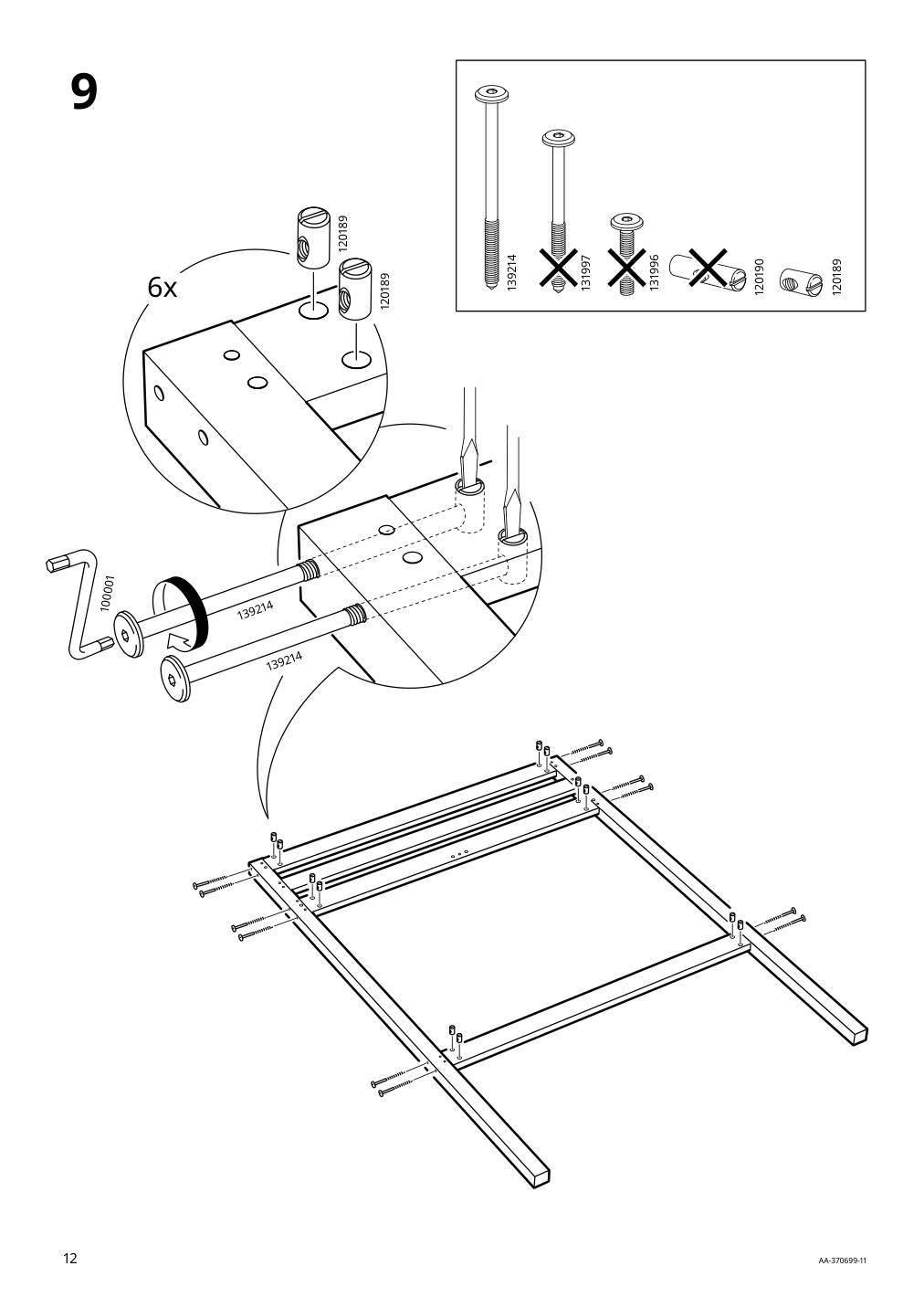 Assembly instructions for IKEA Stora loft bed frame black | Page 12 - IKEA STORÅ loft bed frame 001.608.66