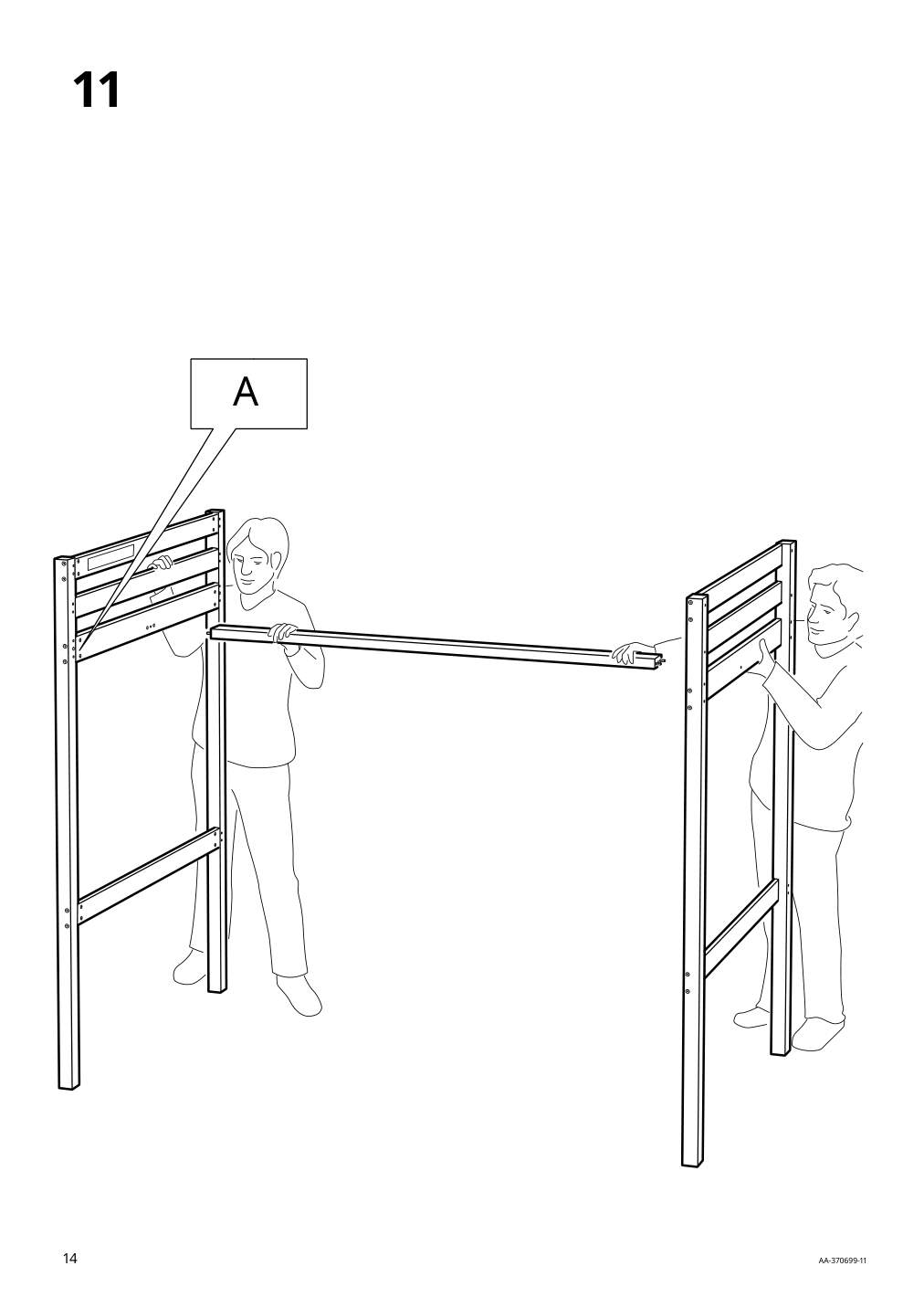 Assembly instructions for IKEA Stora loft bed frame black | Page 14 - IKEA STORÅ loft bed frame 001.608.66