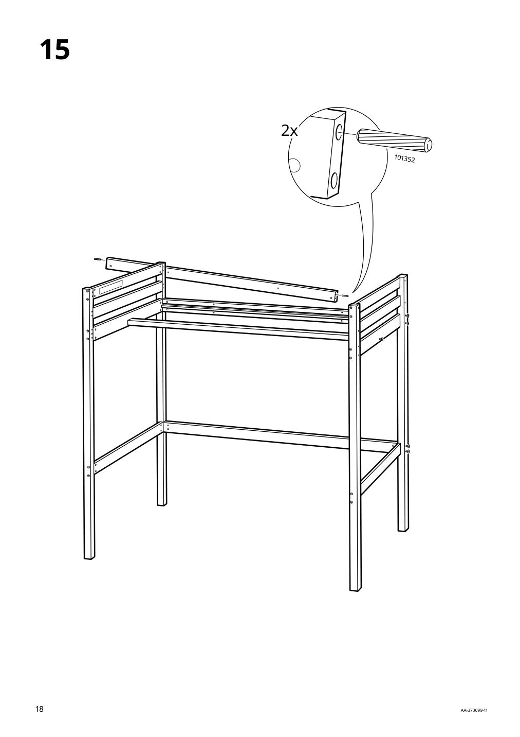 Assembly instructions for IKEA Stora loft bed frame black | Page 18 - IKEA STORÅ loft bed frame 001.608.66