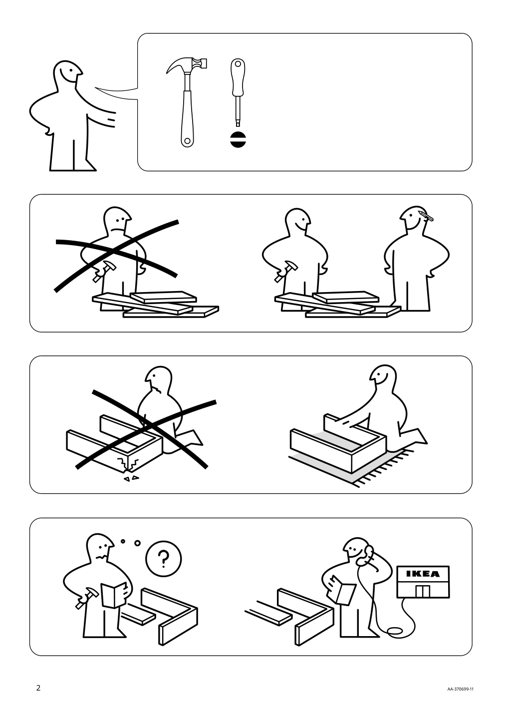 Assembly instructions for IKEA Stora loft bed frame black | Page 2 - IKEA STORÅ loft bed frame 001.608.66