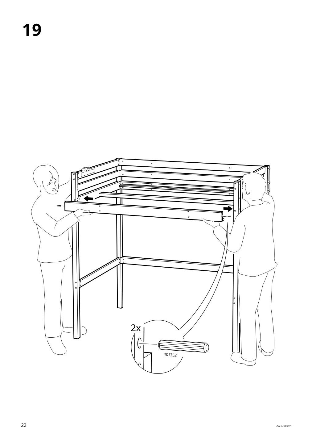 Assembly instructions for IKEA Stora loft bed frame black | Page 22 - IKEA STORÅ loft bed frame 001.608.66