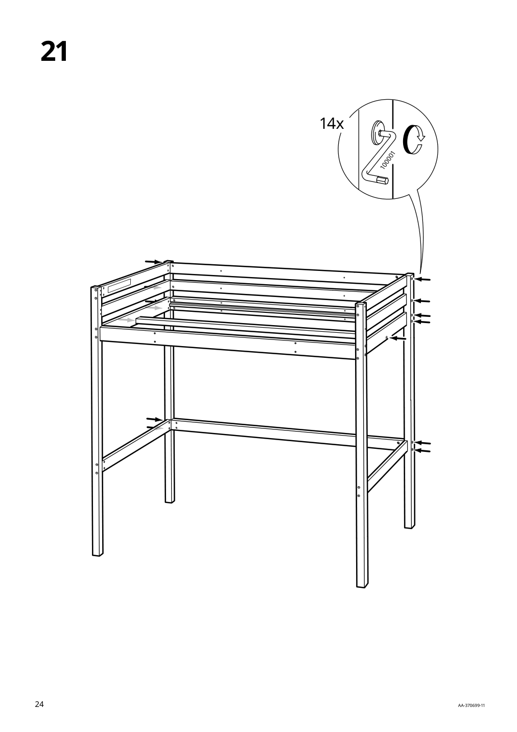 Assembly instructions for IKEA Stora loft bed frame black | Page 24 - IKEA STORÅ loft bed frame 001.608.66