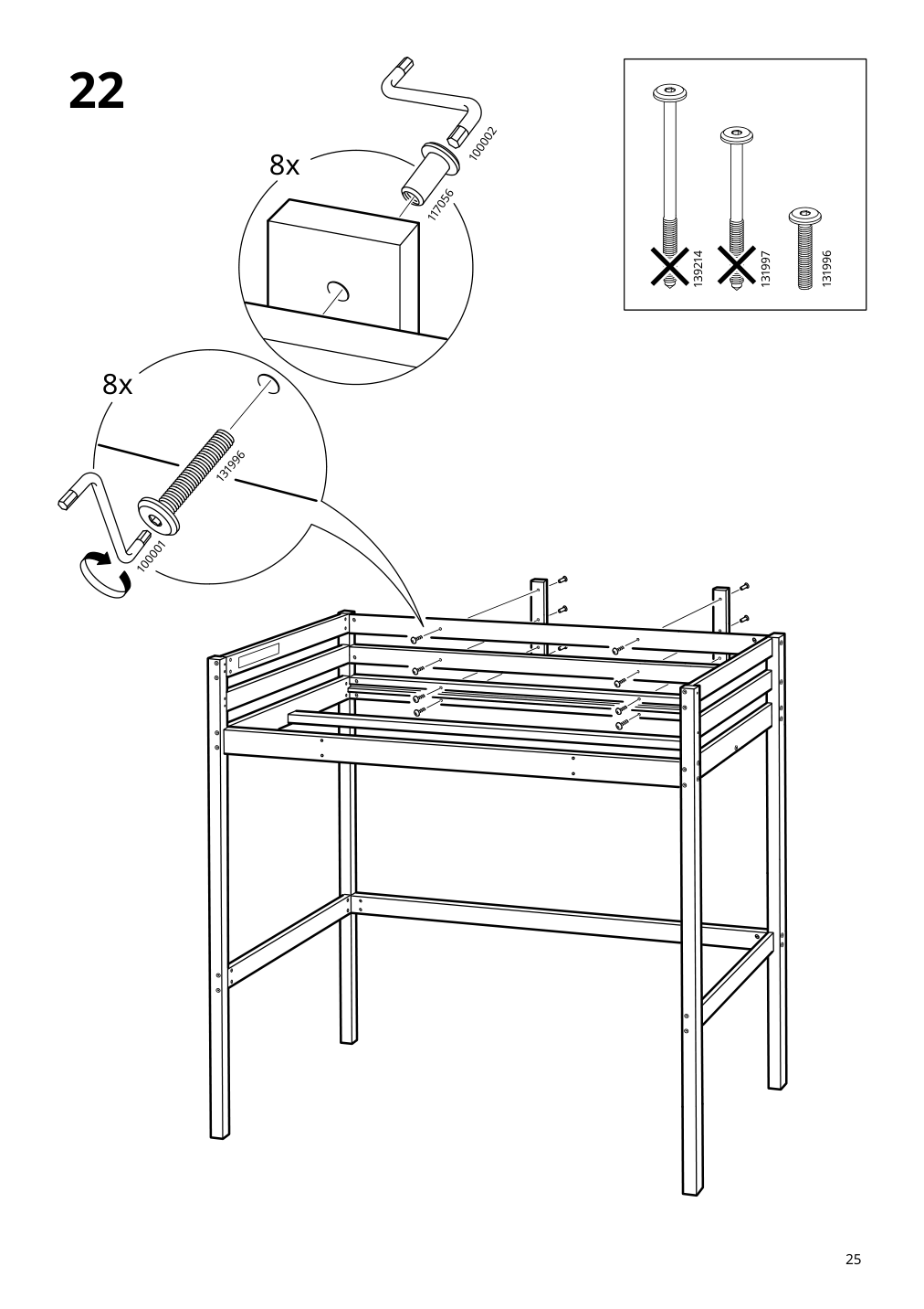 Assembly instructions for IKEA Stora loft bed frame black | Page 25 - IKEA STORÅ loft bed frame 001.608.66