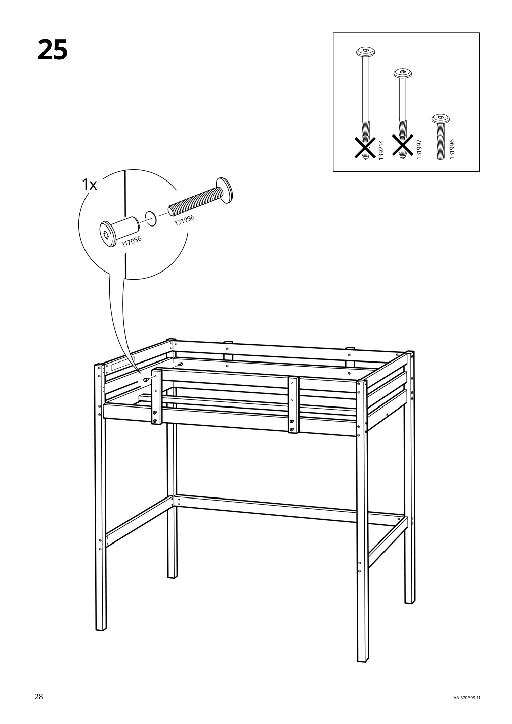 Assembly instructions for IKEA Stora loft bed frame black | Page 28 - IKEA STORÅ loft bed frame 001.608.66