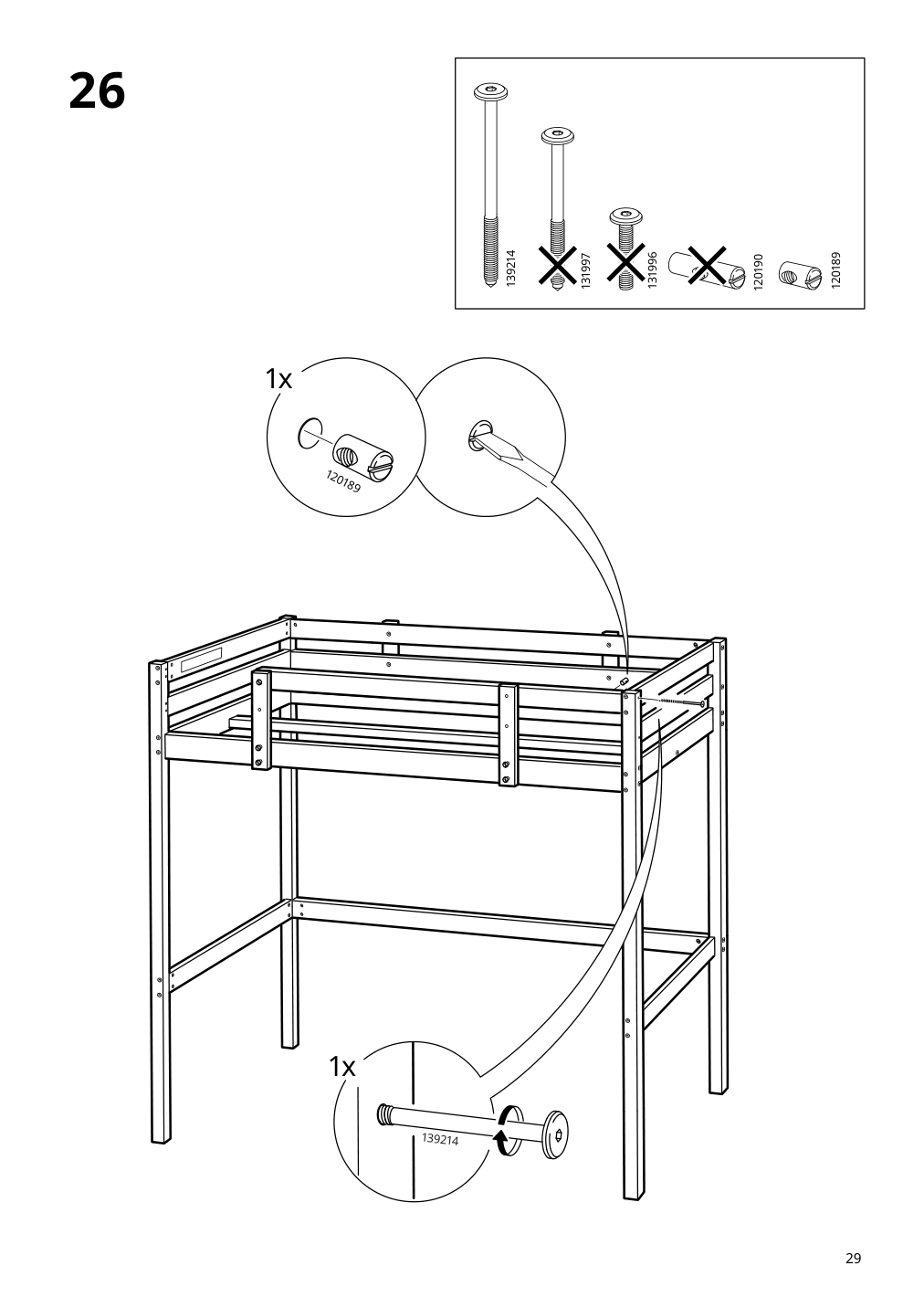 Assembly instructions for IKEA Stora loft bed frame black | Page 29 - IKEA STORÅ loft bed frame 001.608.66