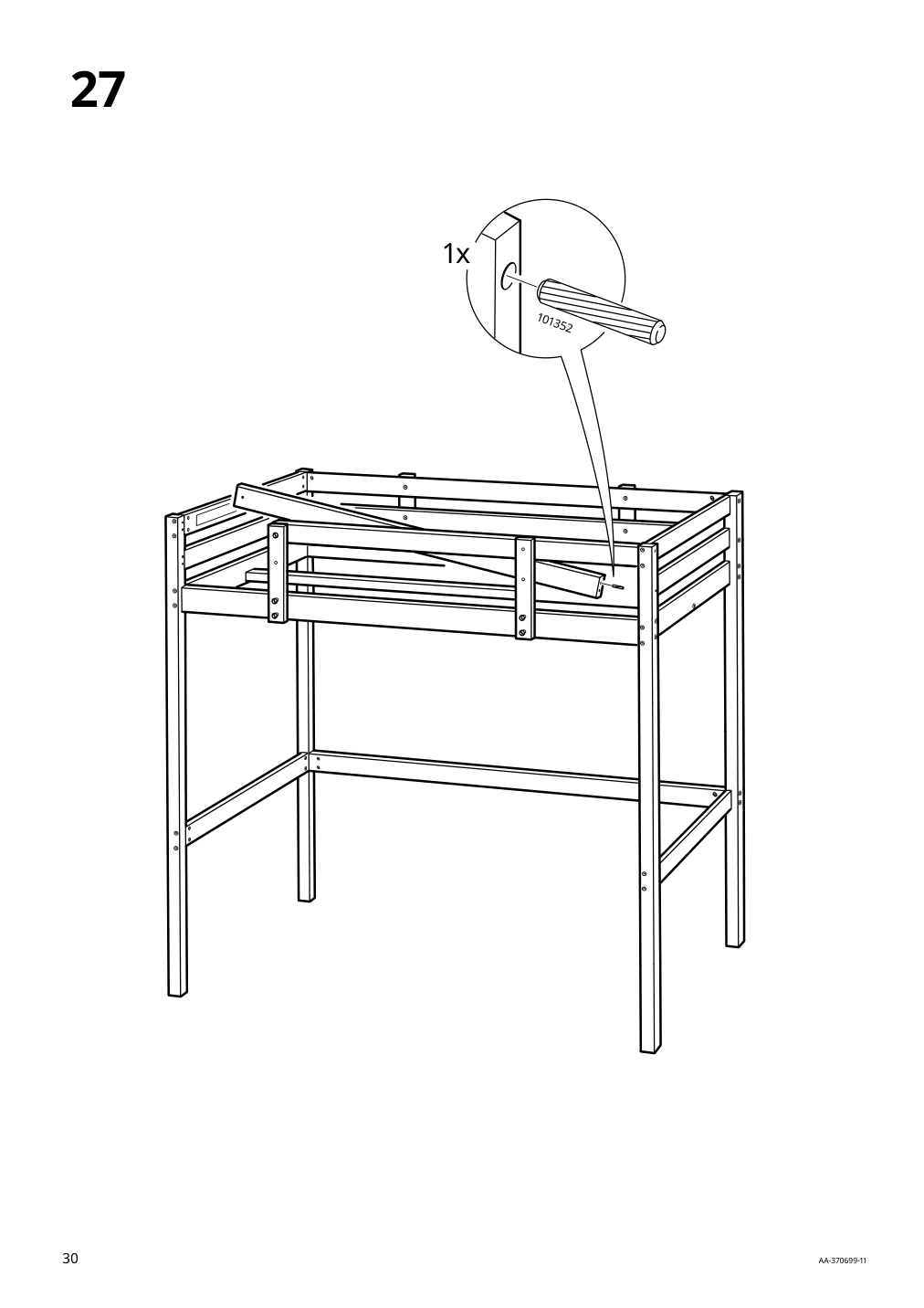 Assembly instructions for IKEA Stora loft bed frame black | Page 30 - IKEA STORÅ loft bed frame 001.608.66