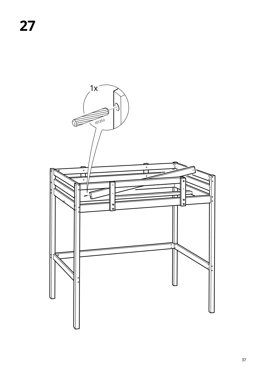 Assembly instructions for IKEA Stora loft bed frame black | Page 37 - IKEA STORÅ loft bed frame 001.608.66