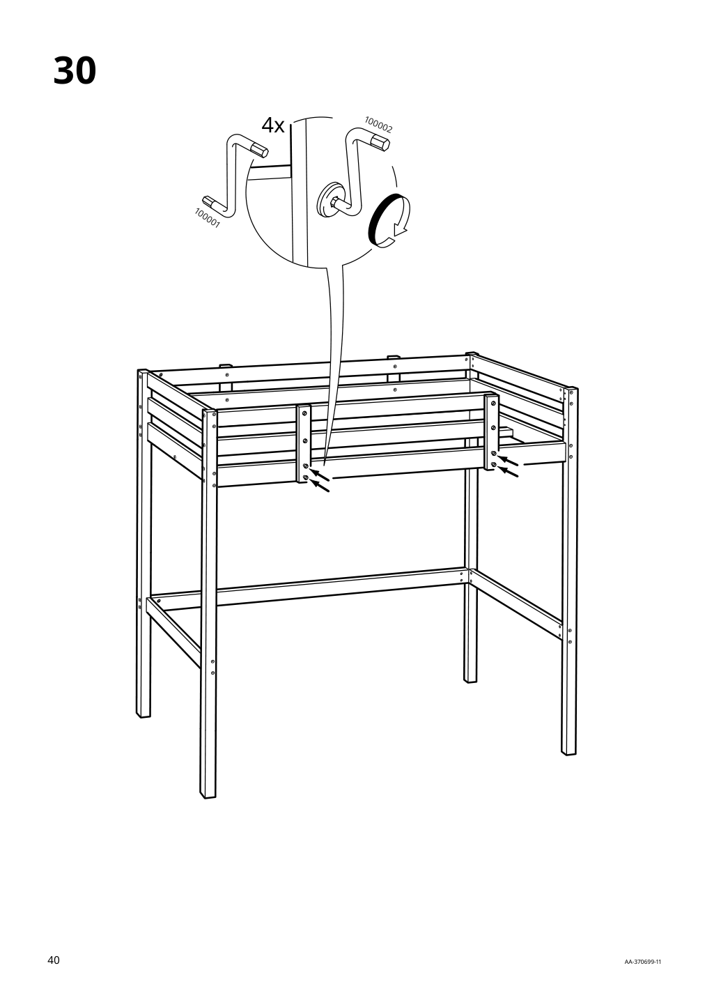 Assembly instructions for IKEA Stora loft bed frame black | Page 40 - IKEA STORÅ loft bed frame 001.608.66