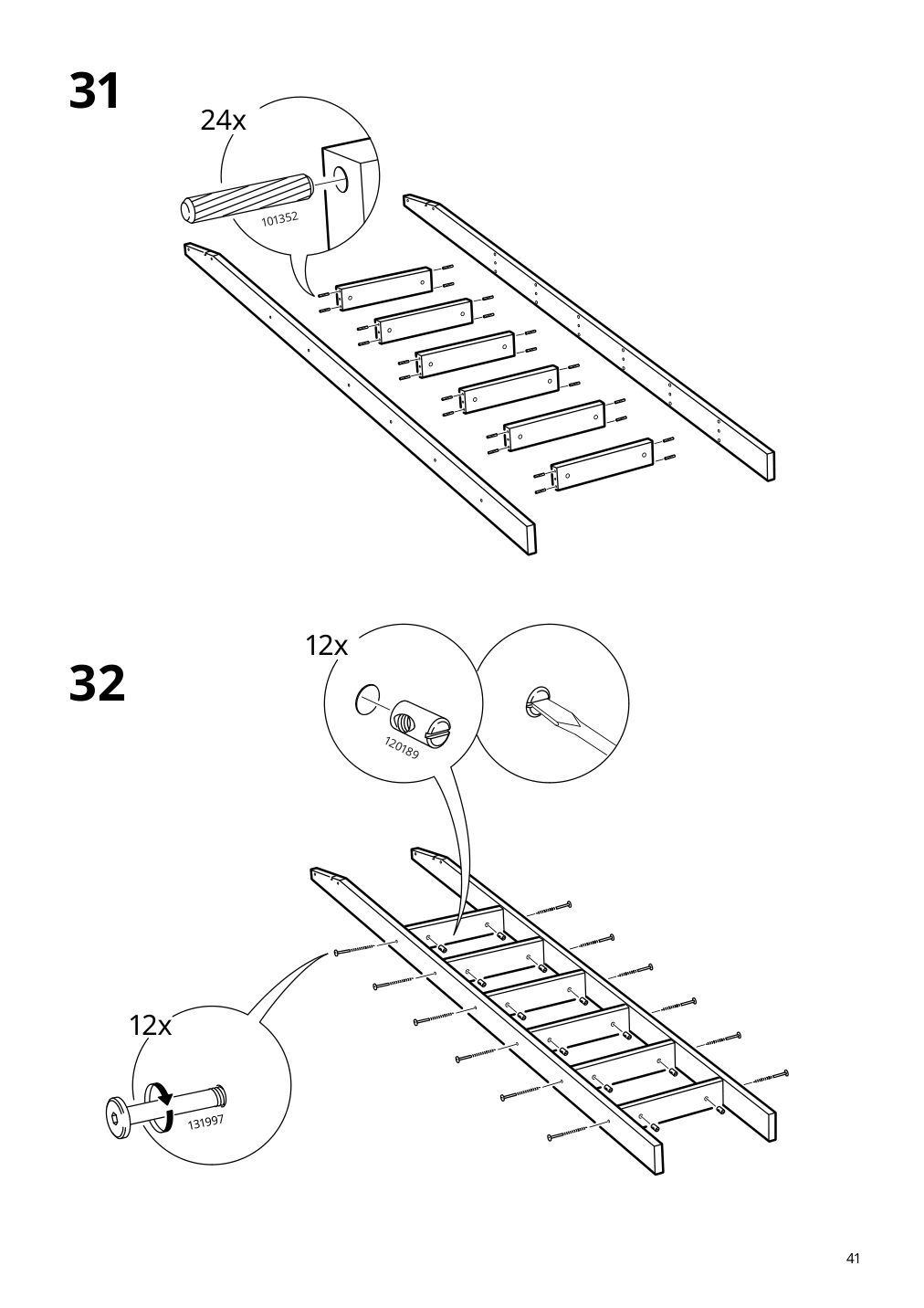 Assembly instructions for IKEA Stora loft bed frame black | Page 41 - IKEA STORÅ loft bed frame 001.608.66