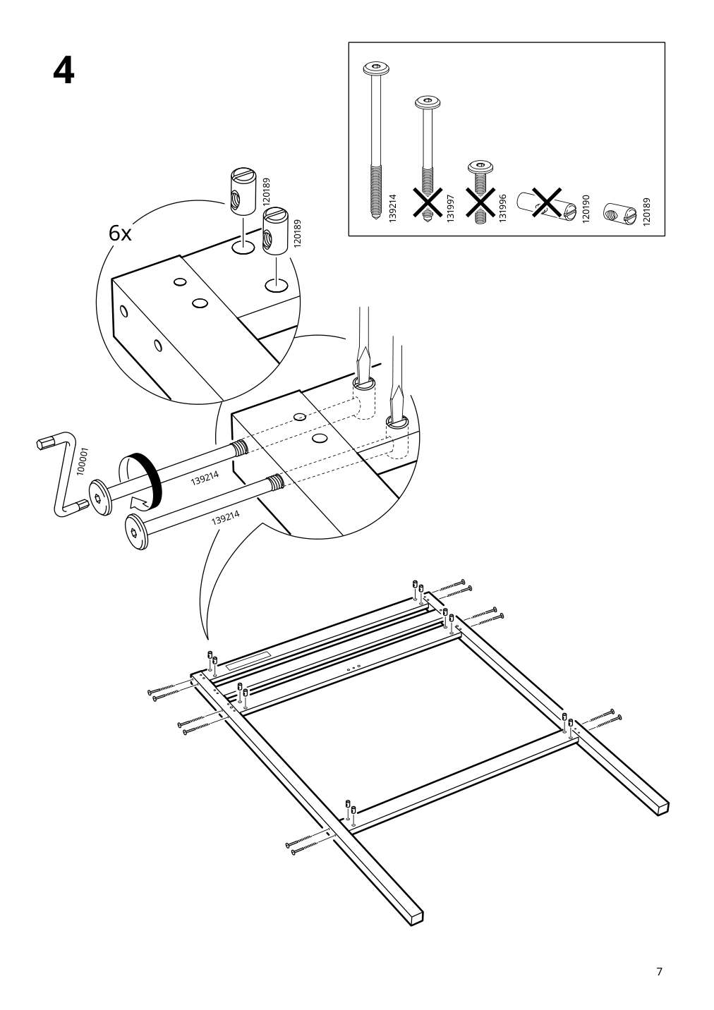 Assembly instructions for IKEA Stora loft bed frame black | Page 7 - IKEA STORÅ loft bed frame 001.608.66