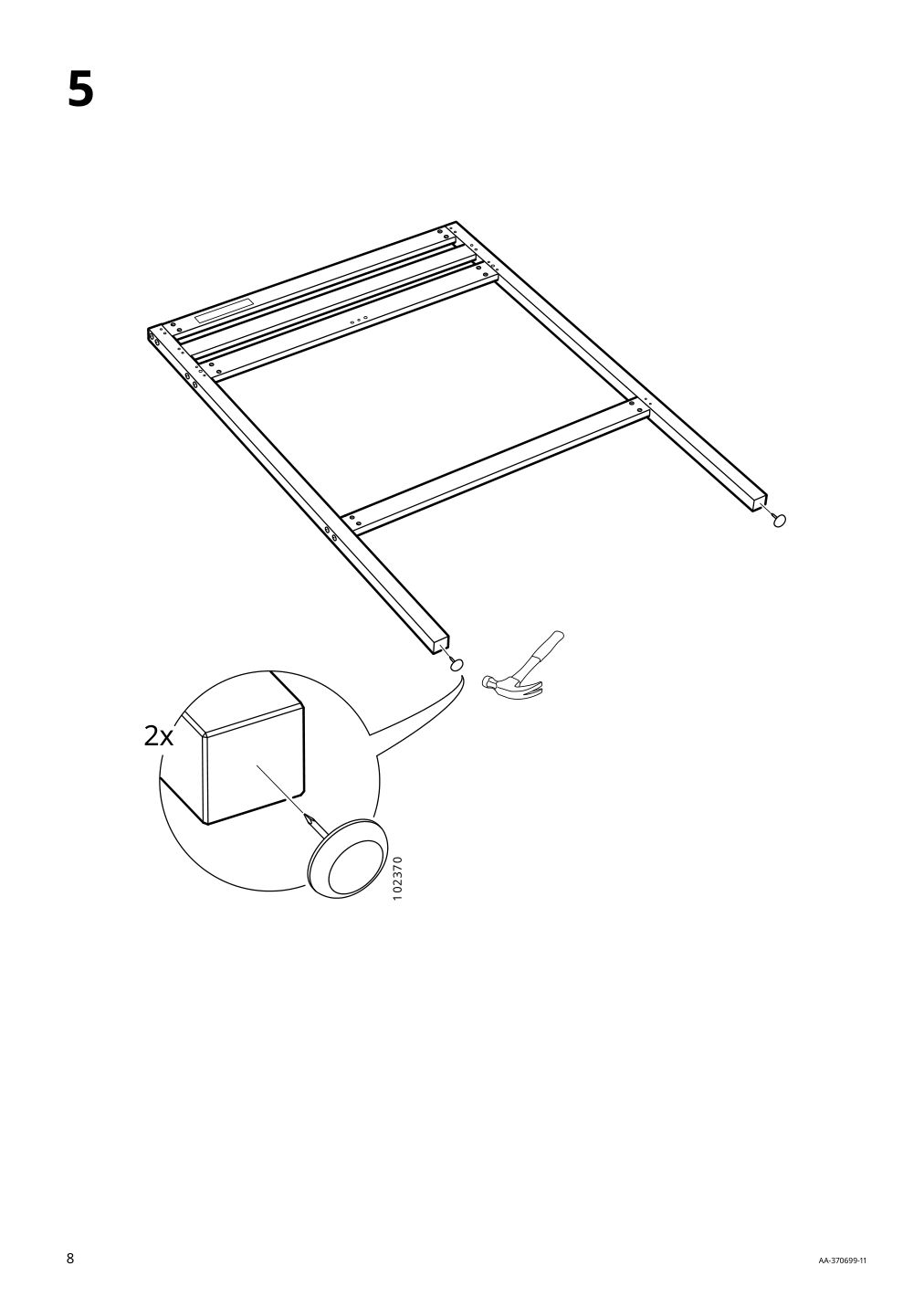 Assembly instructions for IKEA Stora loft bed frame black | Page 8 - IKEA STORÅ loft bed frame 001.608.66