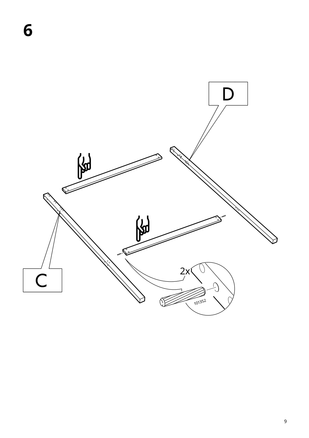 Assembly instructions for IKEA Stora loft bed frame black | Page 9 - IKEA STORÅ loft bed frame 001.608.66