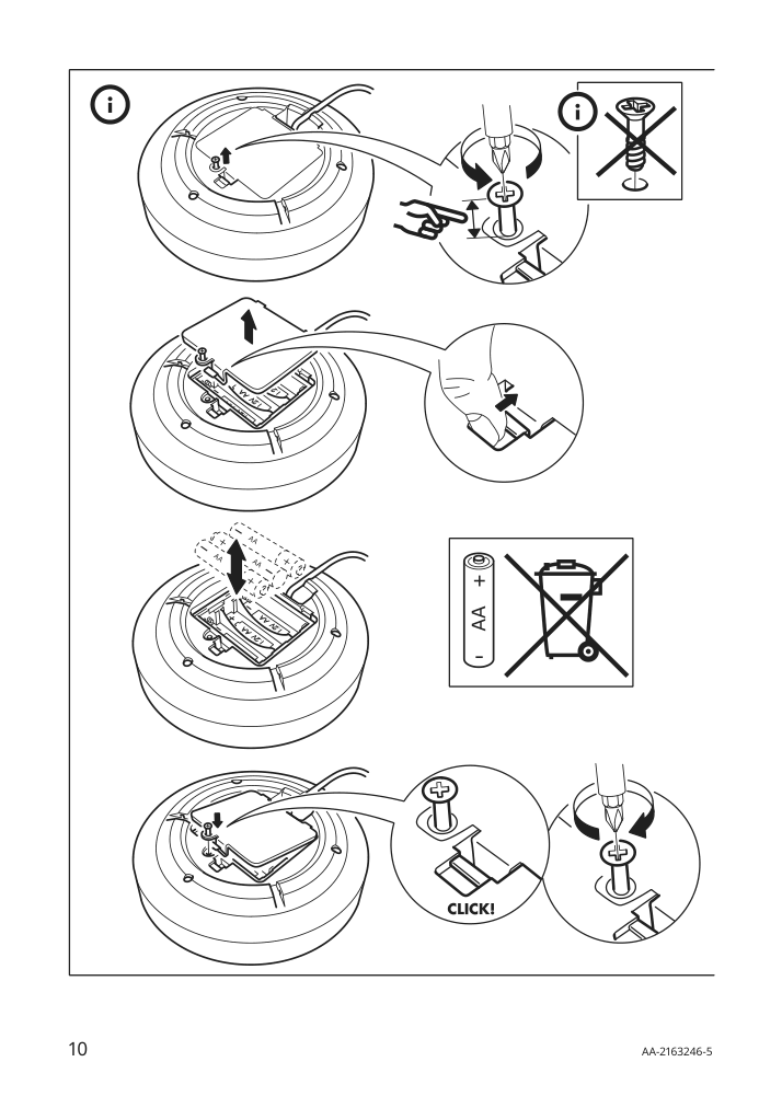 Assembly instructions for IKEA Storhaga led table lamp dimmable outdoor black | Page 10 - IKEA STORHAGA LED table lamp 403.944.39