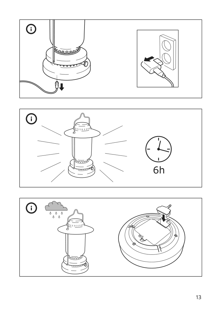 Assembly instructions for IKEA Storhaga led table lamp dimmable outdoor black | Page 13 - IKEA STORHAGA LED table lamp 403.944.39