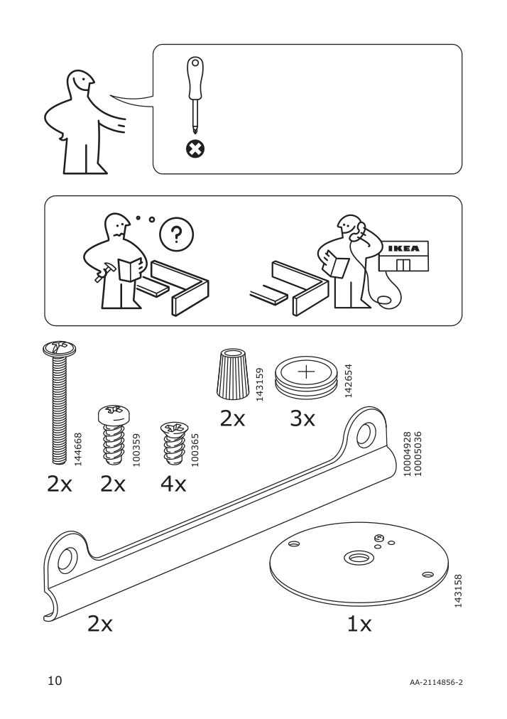 Assembly instructions for IKEA Storjorm mirror cabinet w 2 doors light white | Page 10 - IKEA GODMORGON / BRÅVIKEN bathroom furniture, set of 5 793.043.91