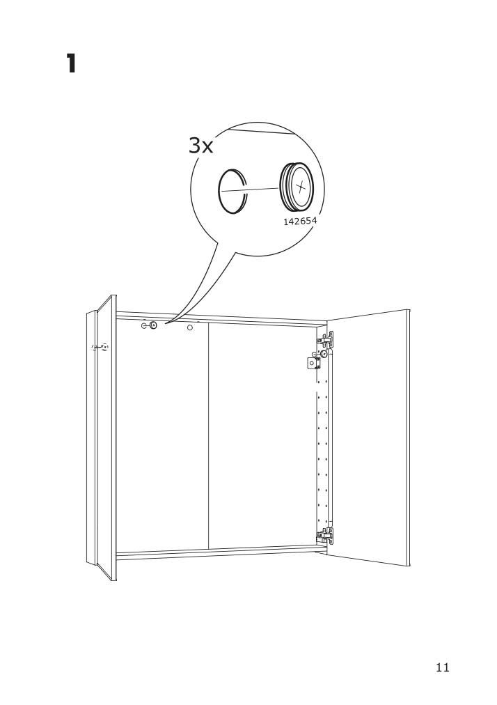 Assembly instructions for IKEA Storjorm mirror cabinet w 2 doors light white | Page 11 - IKEA GODMORGON / ODENSVIK bathroom furniture, set of 5 893.045.12