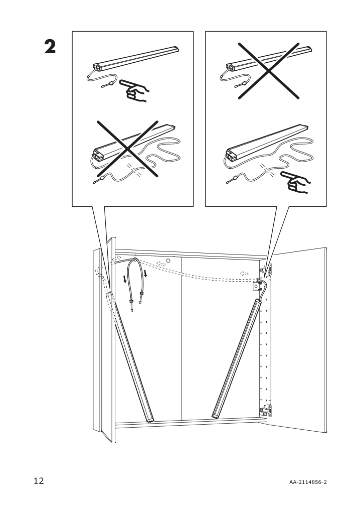 Assembly instructions for IKEA Storjorm mirror cabinet w 2 doors light white | Page 12 - IKEA STORJORM mirror cabinet w/2 doors & light 202.481.18