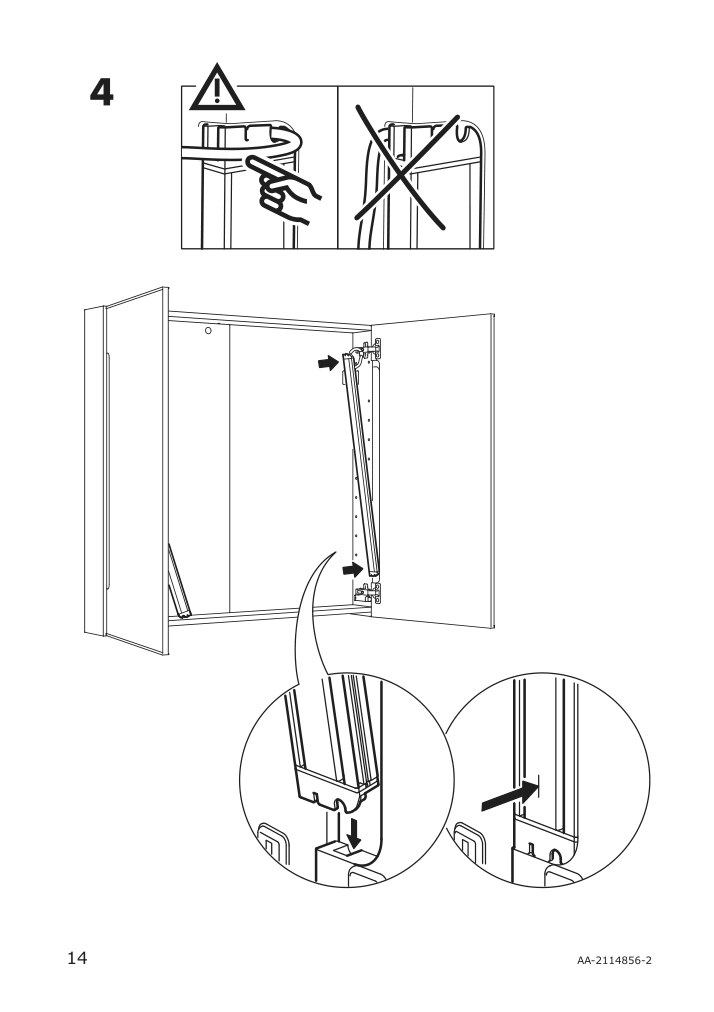 Assembly instructions for IKEA Storjorm mirror cabinet w 2 doors light white | Page 14 - IKEA STORJORM mirror cabinet w/2 doors & light 402.481.22