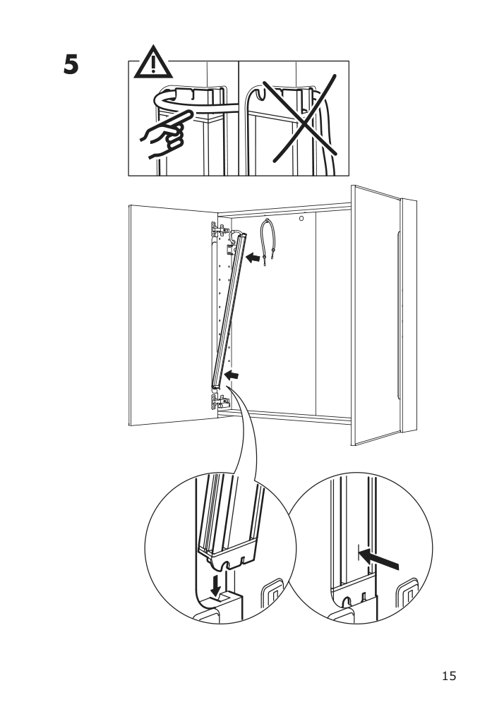 Assembly instructions for IKEA Storjorm mirror cabinet w 2 doors light white | Page 15 - IKEA STORJORM mirror cabinet w/2 doors & light 402.481.22