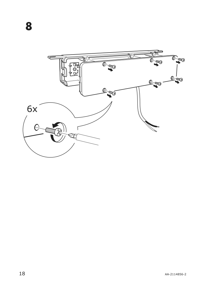 Assembly instructions for IKEA Storjorm mirror cabinet w 2 doors light white | Page 18 - IKEA STORJORM mirror cabinet w/2 doors & light 202.481.18