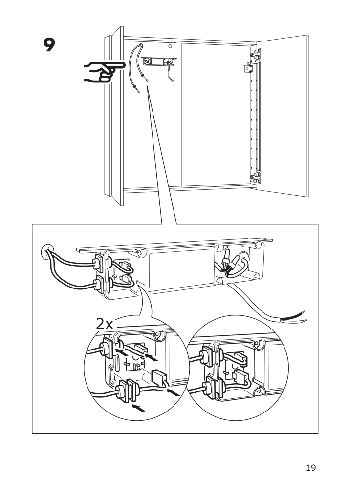 Assembly instructions for IKEA Storjorm mirror cabinet w 2 doors light white | Page 19 - IKEA GODMORGON / ODENSVIK bathroom furniture, set of 5 893.045.12