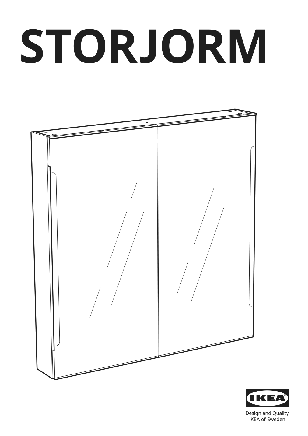 Assembly instructions for IKEA Storjorm mirror cabinet w 2 doors light white | Page 1 - IKEA STORJORM mirror cabinet w/2 doors & light 202.481.18