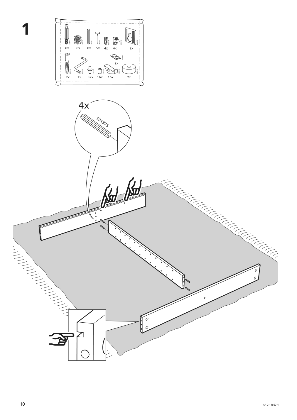 Assembly instructions for IKEA Storjorm mirror cabinet w 2 doors light white | Page 10 - IKEA STORJORM mirror cabinet w/2 doors & light 202.481.18