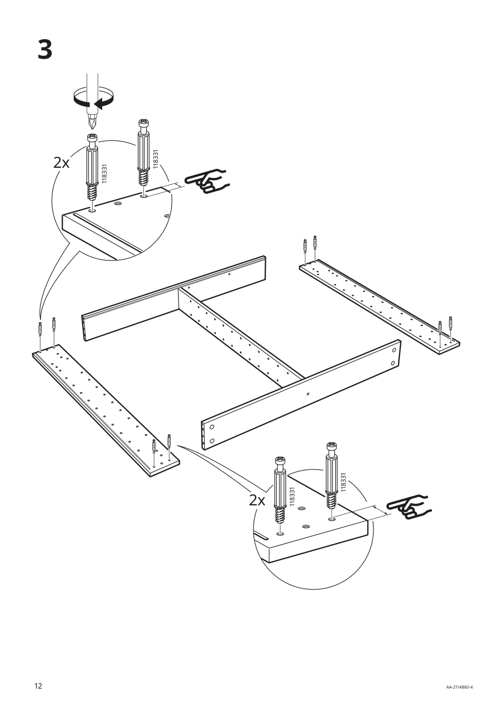 Assembly instructions for IKEA Storjorm mirror cabinet w 2 doors light white | Page 12 - IKEA STORJORM mirror cabinet w/2 doors & light 202.481.18