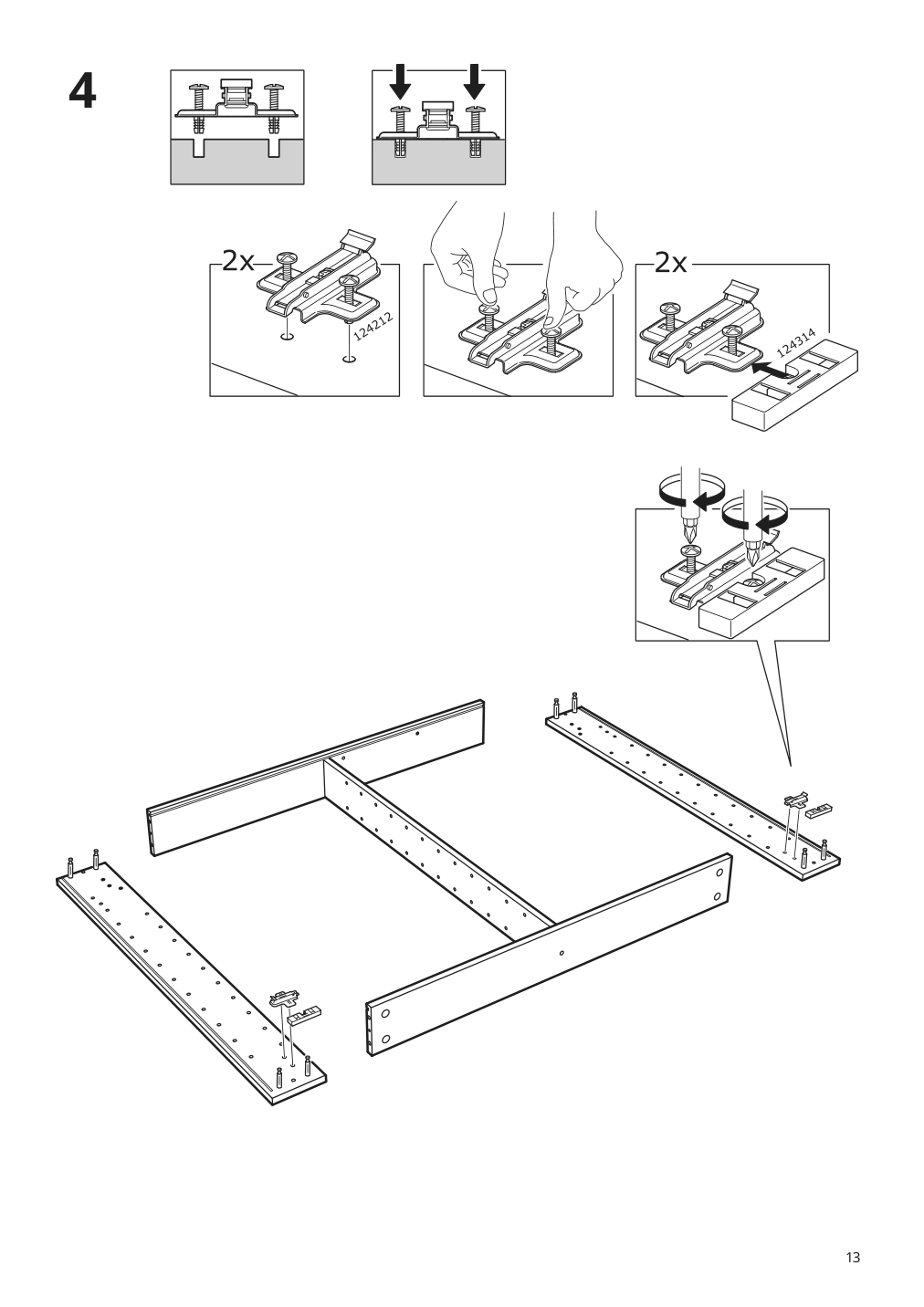 Assembly instructions for IKEA Storjorm mirror cabinet w 2 doors light white | Page 13 - IKEA STORJORM mirror cabinet w/2 doors & light 202.481.18