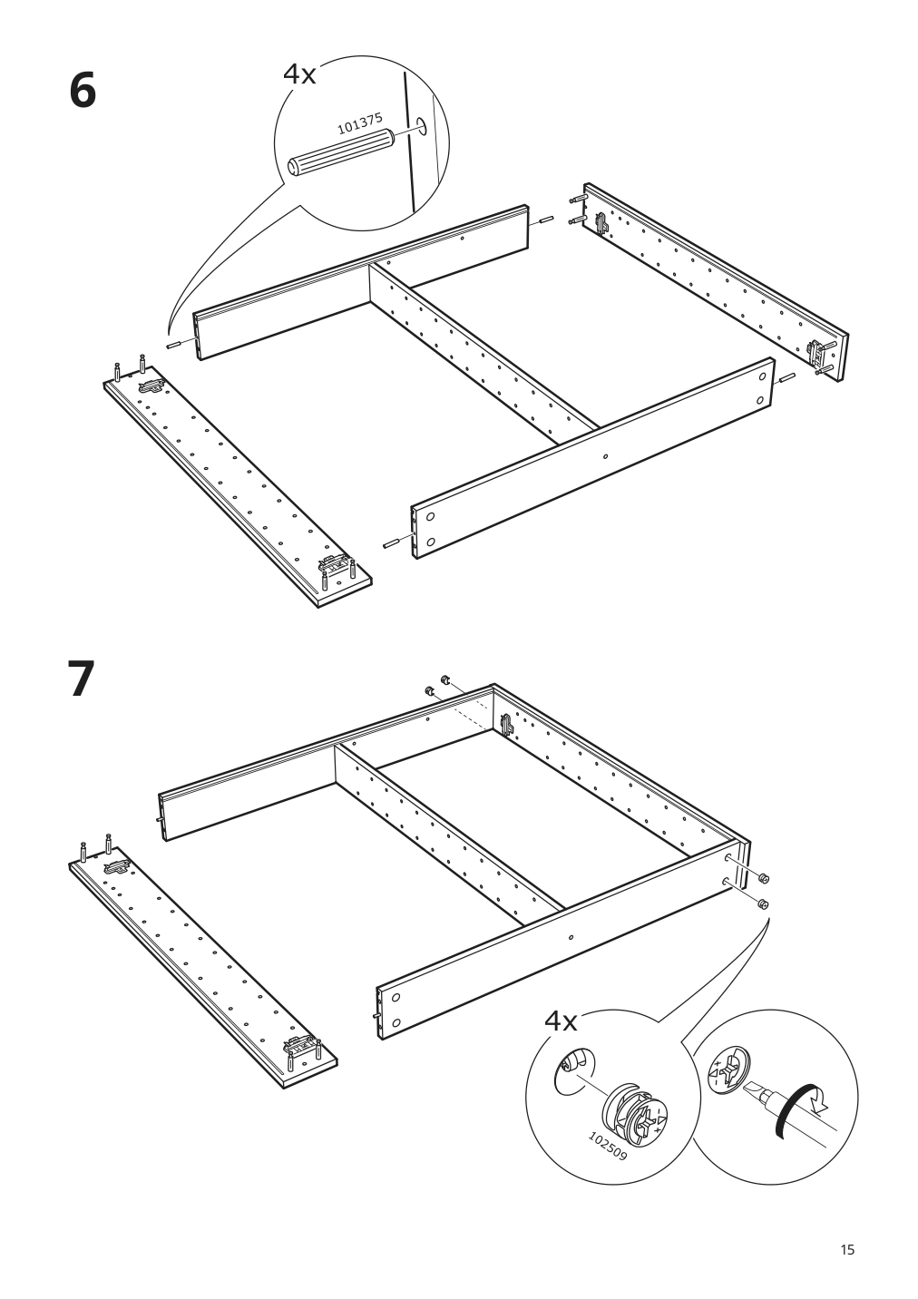 Assembly instructions for IKEA Storjorm mirror cabinet w 2 doors light white | Page 15 - IKEA STORJORM mirror cabinet w/2 doors & light 202.481.18