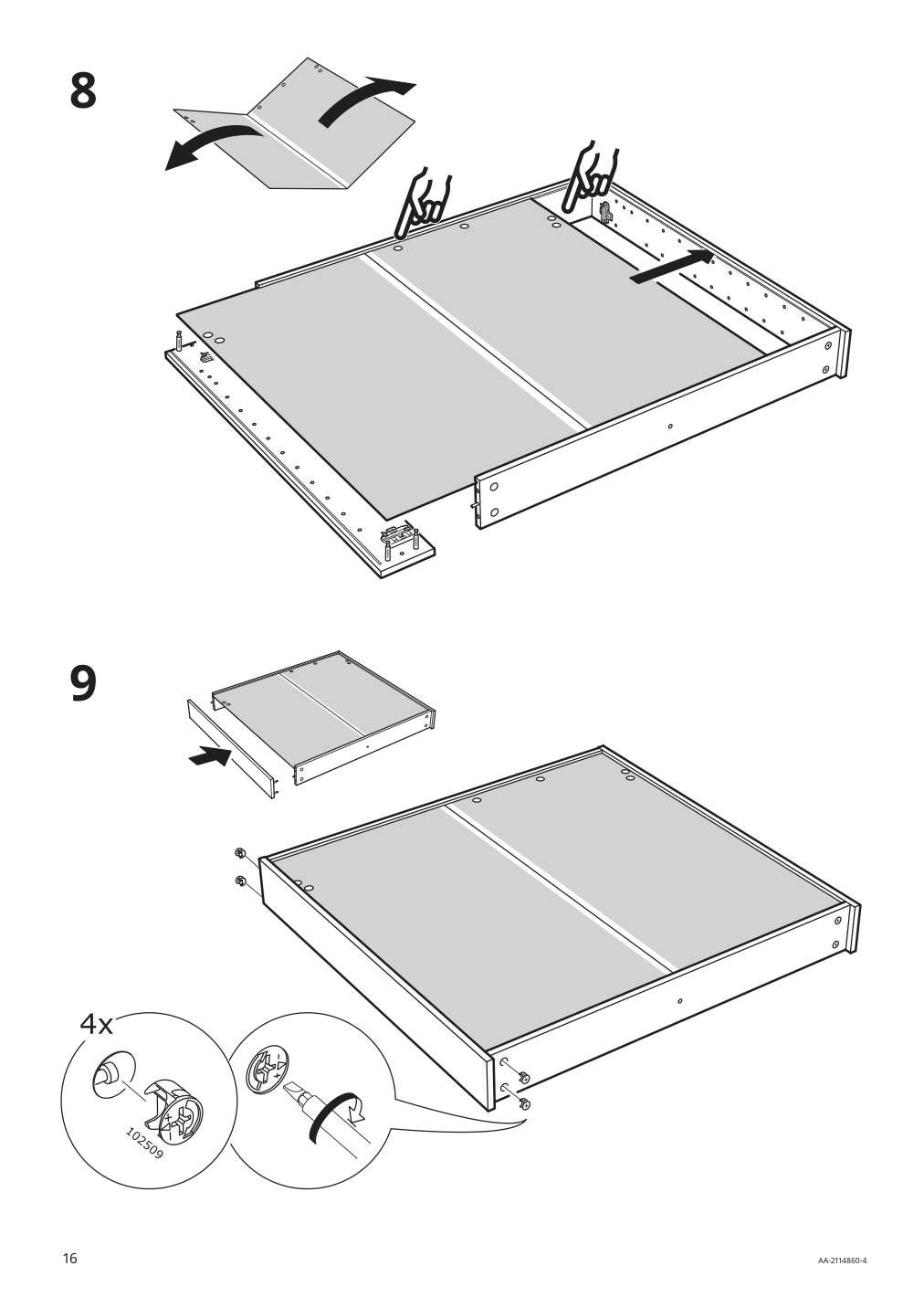 Assembly instructions for IKEA Storjorm mirror cabinet w 2 doors light white | Page 16 - IKEA STORJORM mirror cabinet w/2 doors & light 202.481.18