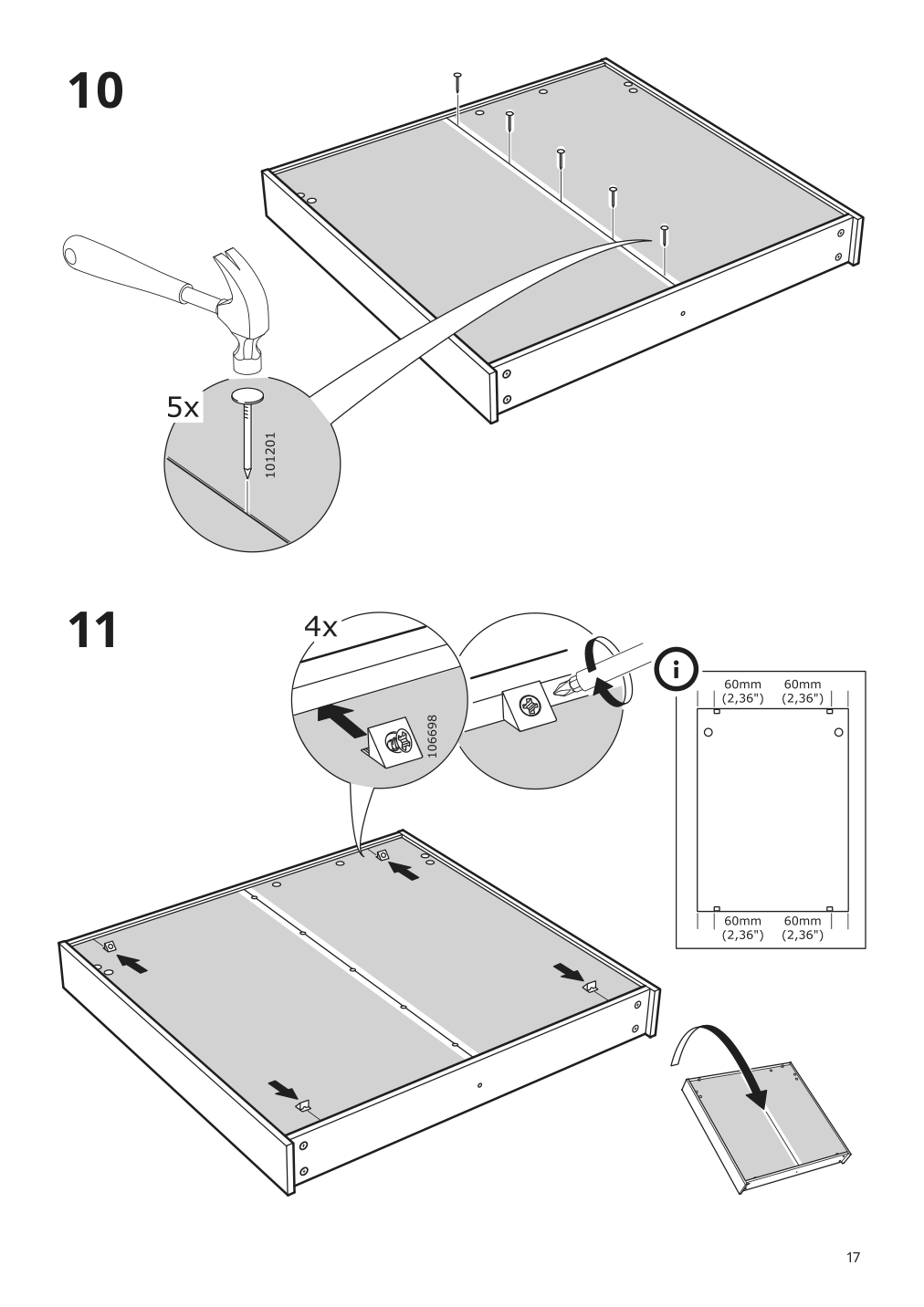 Assembly instructions for IKEA Storjorm mirror cabinet w 2 doors light white | Page 17 - IKEA STORJORM mirror cabinet w/2 doors & light 202.481.18