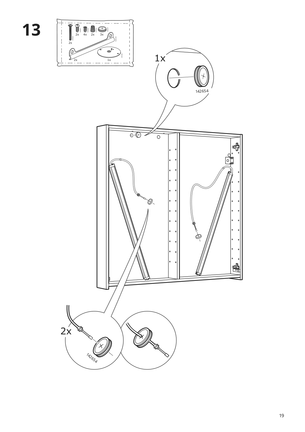 Assembly instructions for IKEA Storjorm mirror cabinet w 2 doors light white | Page 19 - IKEA STORJORM mirror cabinet w/2 doors & light 202.481.18