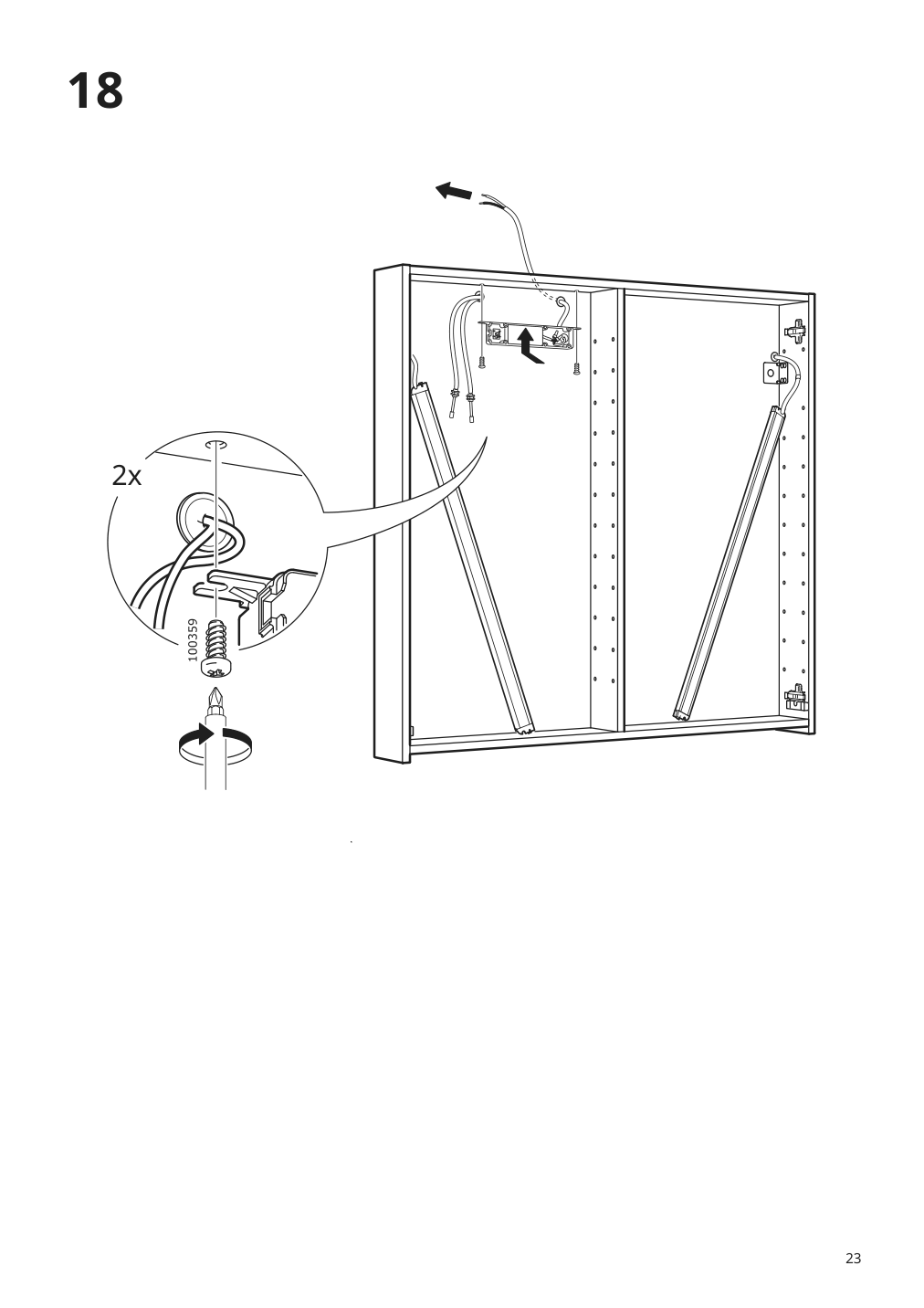 Assembly instructions for IKEA Storjorm mirror cabinet w 2 doors light white | Page 23 - IKEA STORJORM mirror cabinet w/2 doors & light 202.481.18