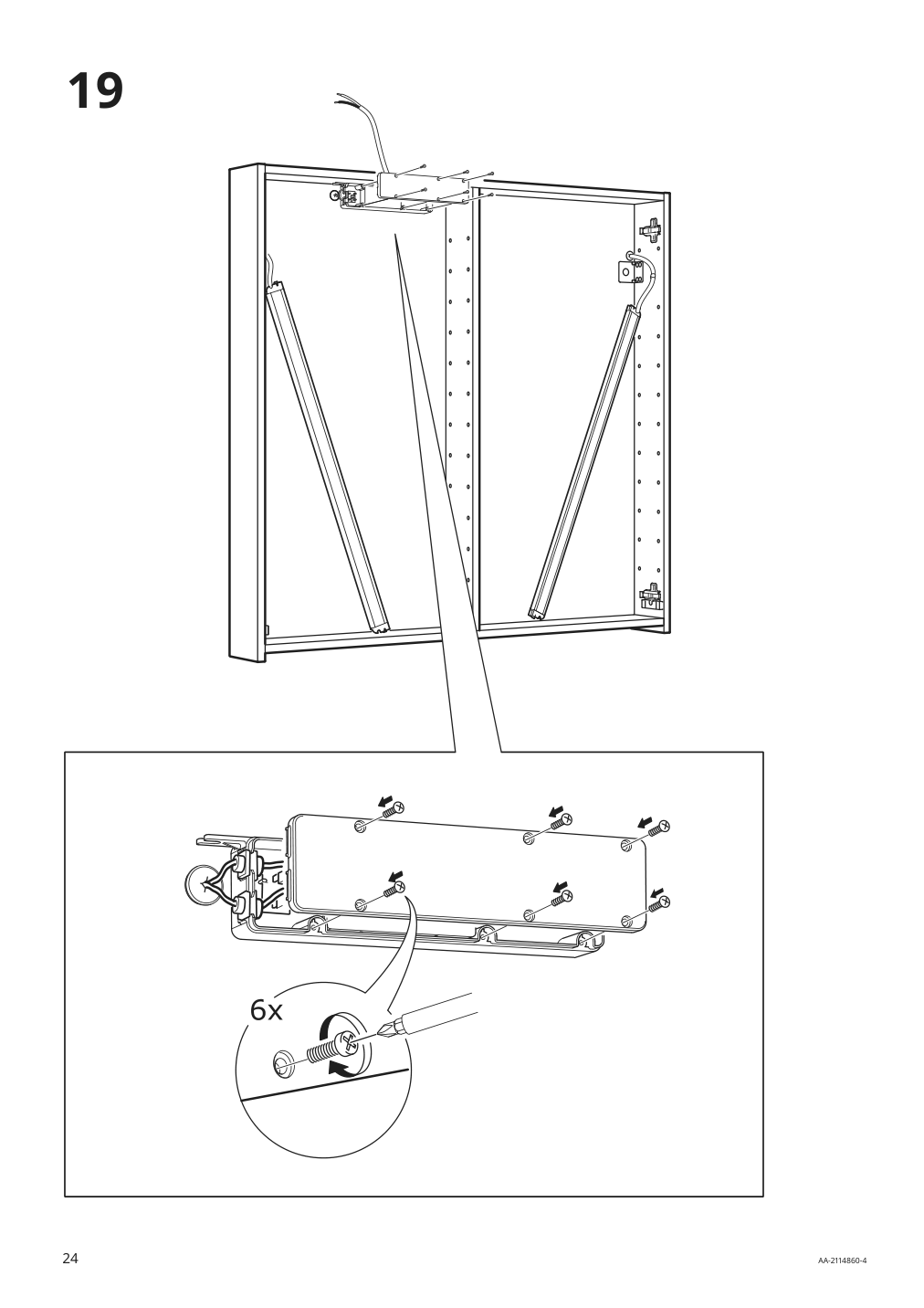 Assembly instructions for IKEA Storjorm mirror cabinet w 2 doors light white | Page 24 - IKEA STORJORM mirror cabinet w/2 doors & light 202.481.18