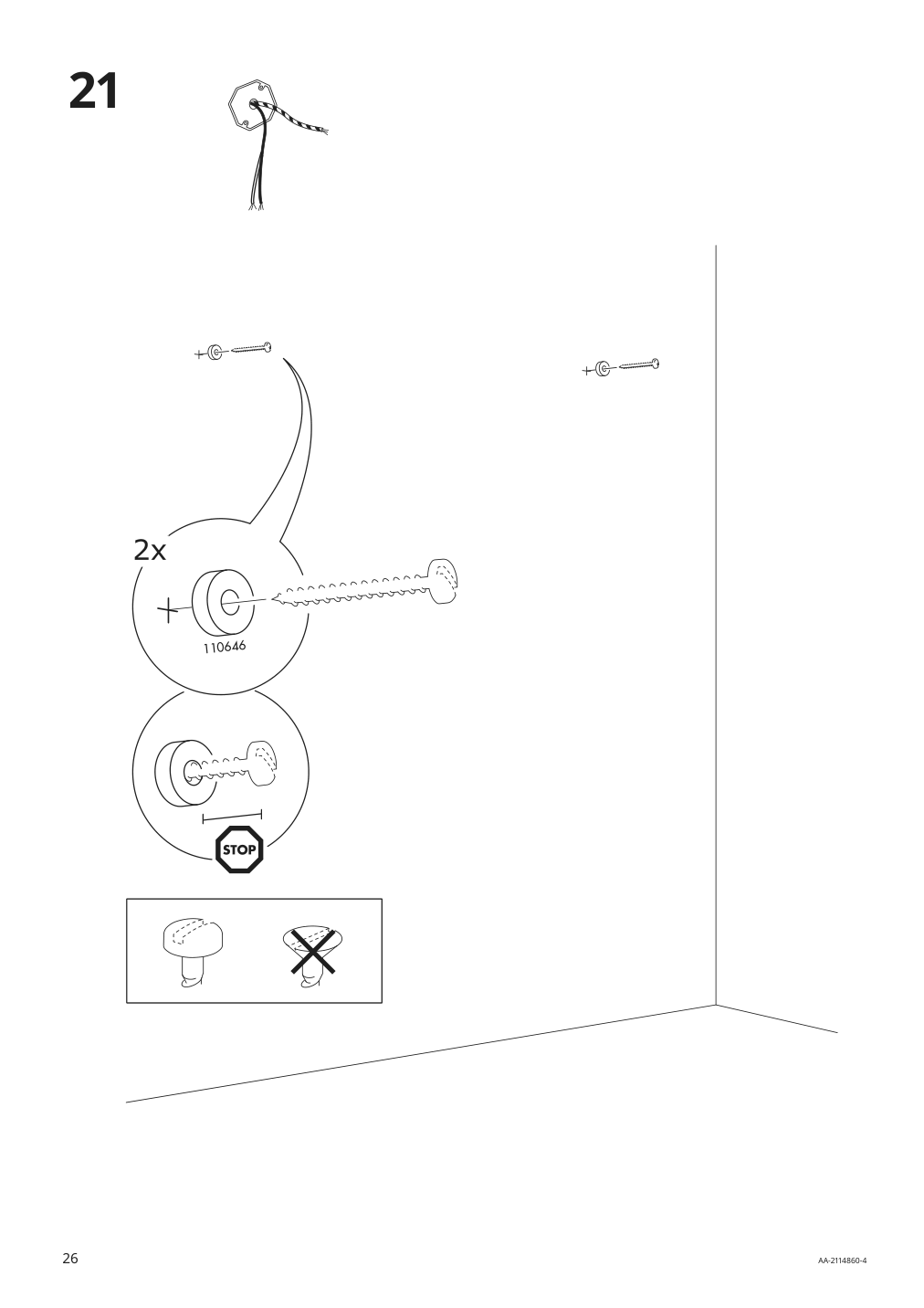 Assembly instructions for IKEA Storjorm mirror cabinet w 2 doors light white | Page 26 - IKEA STORJORM mirror cabinet w/2 doors & light 202.481.18