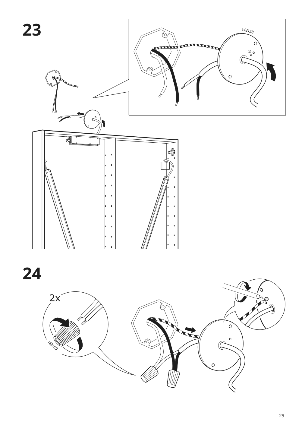 Assembly instructions for IKEA Storjorm mirror cabinet w 2 doors light white | Page 29 - IKEA STORJORM mirror cabinet w/2 doors & light 202.481.18