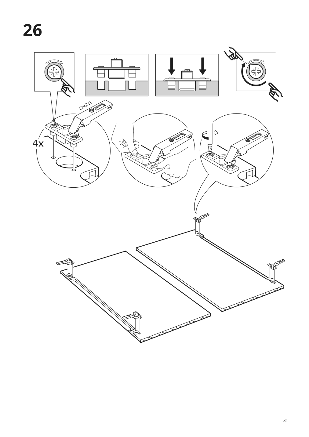 Assembly instructions for IKEA Storjorm mirror cabinet w 2 doors light white | Page 31 - IKEA STORJORM mirror cabinet w/2 doors & light 202.481.18