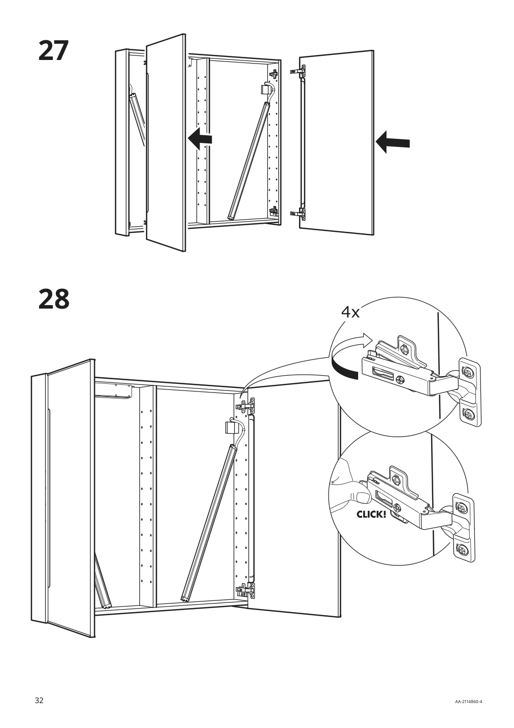 Assembly instructions for IKEA Storjorm mirror cabinet w 2 doors light white | Page 32 - IKEA STORJORM mirror cabinet w/2 doors & light 202.481.18