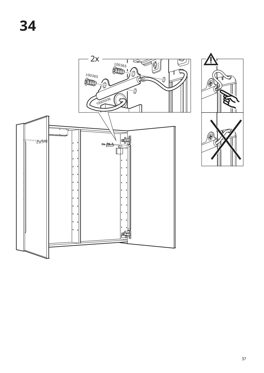 Assembly instructions for IKEA Storjorm mirror cabinet w 2 doors light white | Page 37 - IKEA STORJORM mirror cabinet w/2 doors & light 202.481.18