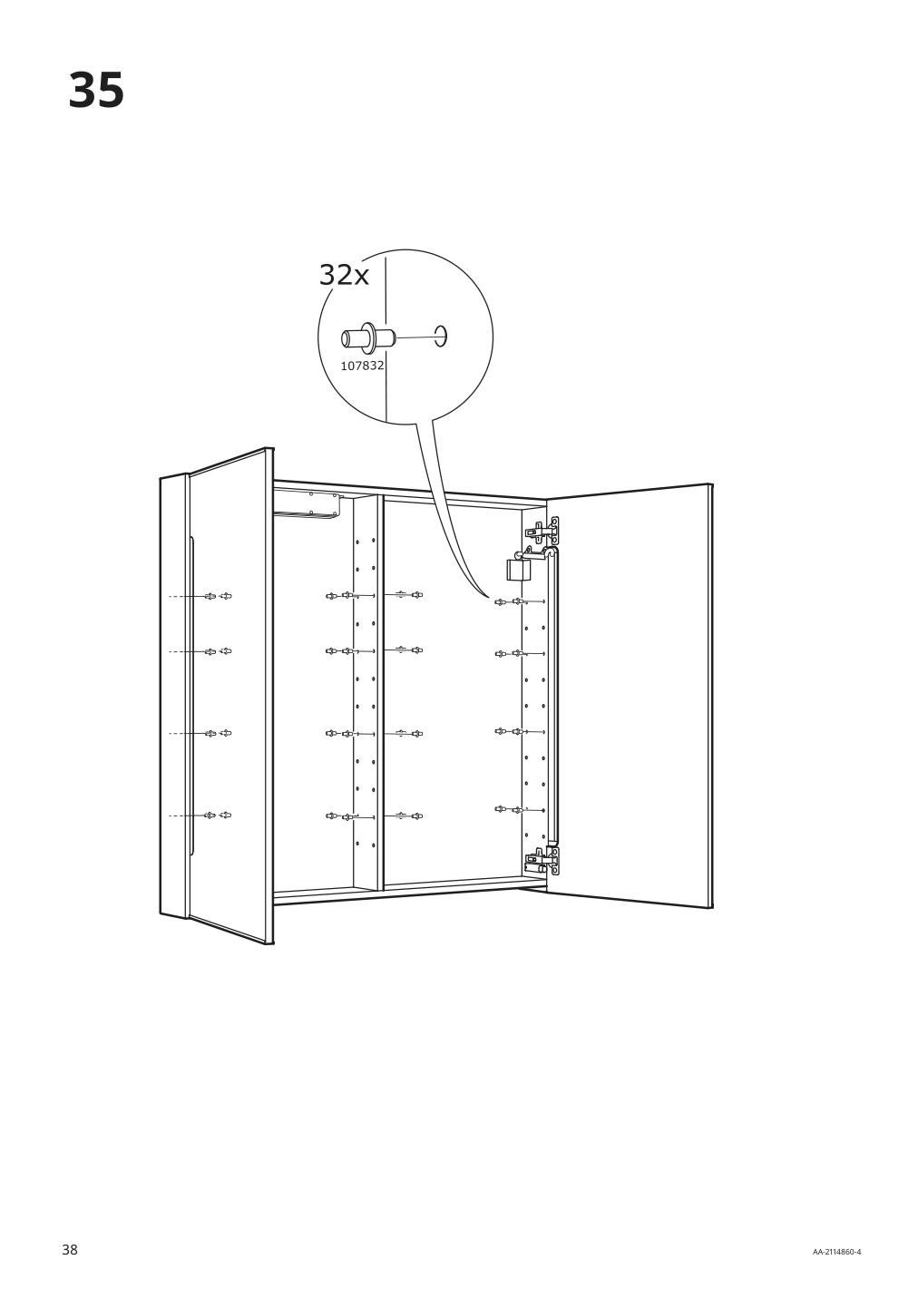 Assembly instructions for IKEA Storjorm mirror cabinet w 2 doors light white | Page 38 - IKEA STORJORM mirror cabinet w/2 doors & light 202.481.18