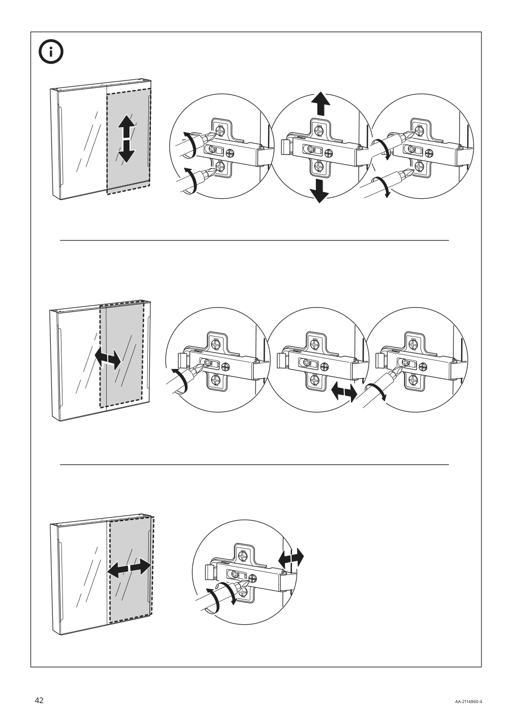 Assembly instructions for IKEA Storjorm mirror cabinet w 2 doors light white | Page 42 - IKEA STORJORM mirror cabinet w/2 doors & light 202.481.18