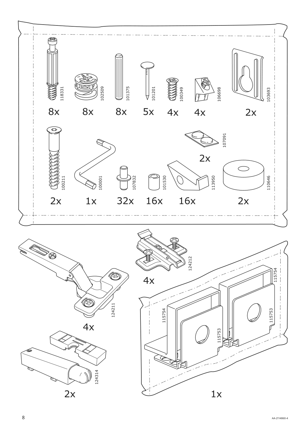 Assembly instructions for IKEA Storjorm mirror cabinet w 2 doors light white | Page 8 - IKEA STORJORM mirror cabinet w/2 doors & light 202.481.18