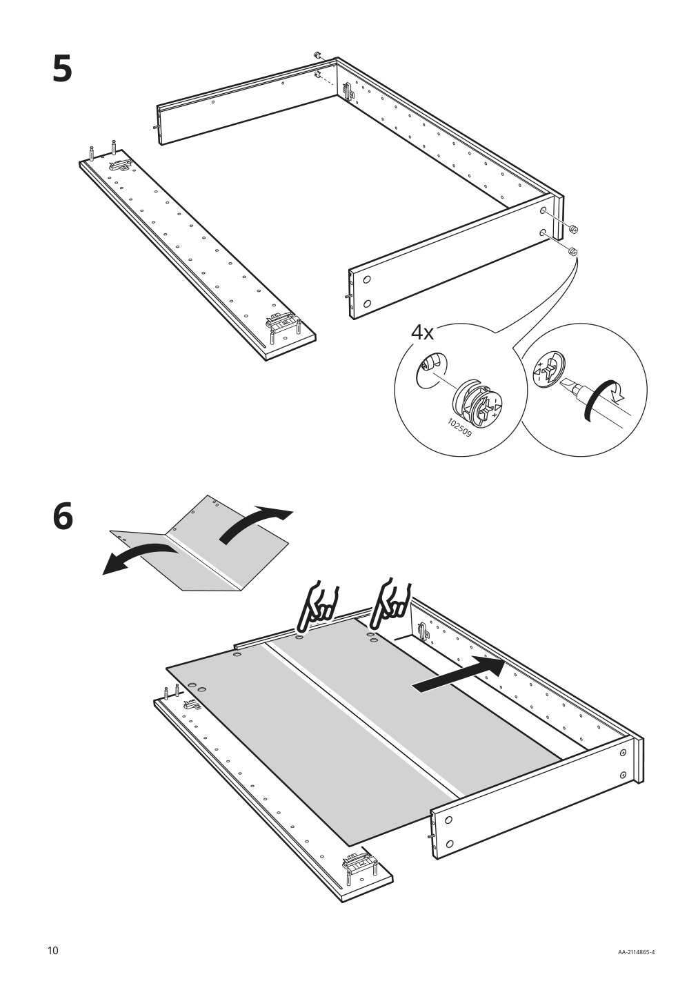 Assembly instructions for IKEA Storjorm mirror cabinet w 2 doors light white | Page 10 - IKEA GODMORGON / ODENSVIK bathroom furniture, set of 5 893.045.12