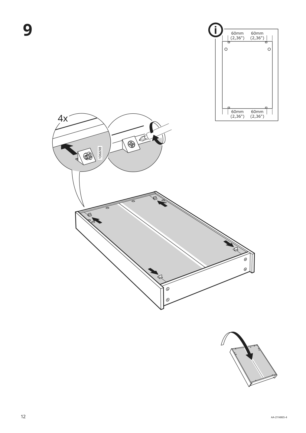 Assembly instructions for IKEA Storjorm mirror cabinet w 2 doors light white | Page 12 - IKEA GODMORGON/TOLKEN / KATTEVIK bathroom furniture, set of 5 393.223.30