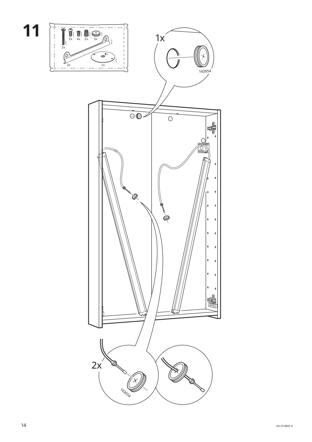 Assembly instructions for IKEA Storjorm mirror cabinet w 2 doors light white | Page 14 - IKEA STORJORM mirror cabinet w/2 doors & light 402.481.22