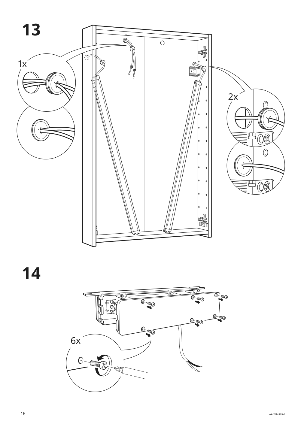 Assembly instructions for IKEA Storjorm mirror cabinet w 2 doors light white | Page 16 - IKEA GODMORGON/TOLKEN / KATTEVIK bathroom furniture, set of 5 393.223.30