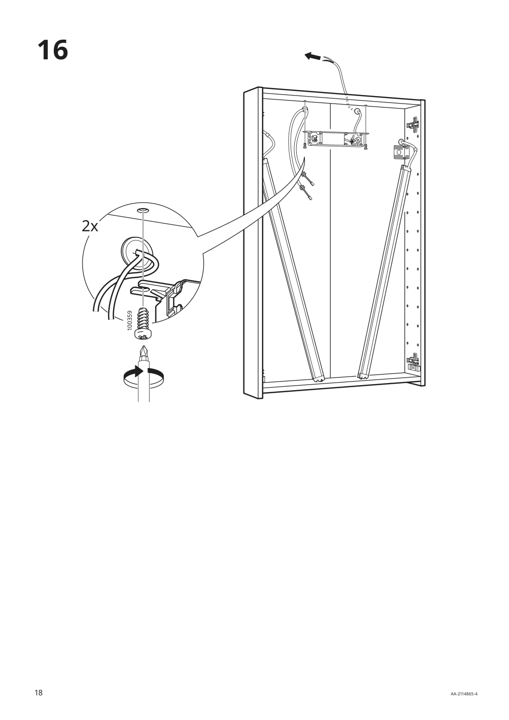 Assembly instructions for IKEA Storjorm mirror cabinet w 2 doors light white | Page 18 - IKEA GODMORGON / BRÅVIKEN bathroom furniture, set of 5 793.043.91