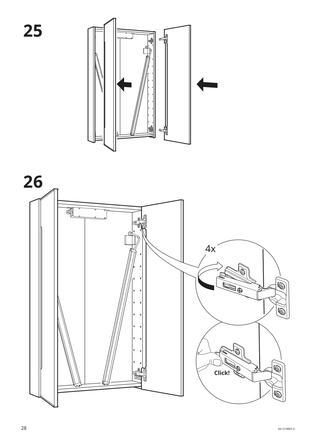 Assembly instructions for IKEA Storjorm mirror cabinet w 2 doors light white | Page 28 - IKEA STORJORM mirror cabinet w/2 doors & light 402.481.22