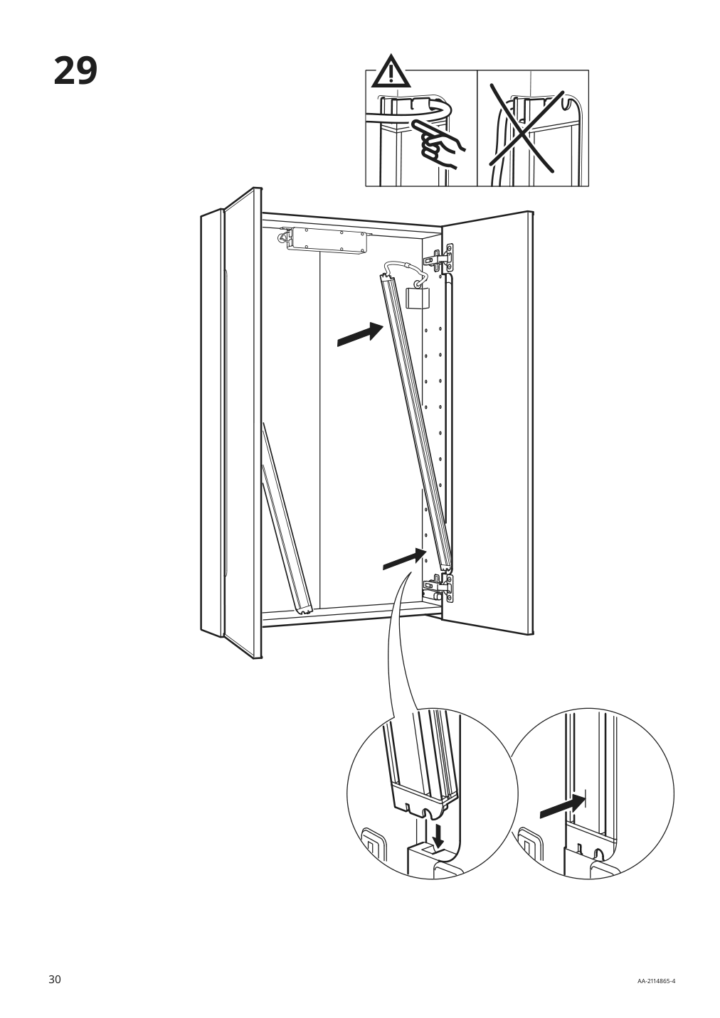 Assembly instructions for IKEA Storjorm mirror cabinet w 2 doors light white | Page 30 - IKEA STORJORM mirror cabinet w/2 doors & light 402.481.22